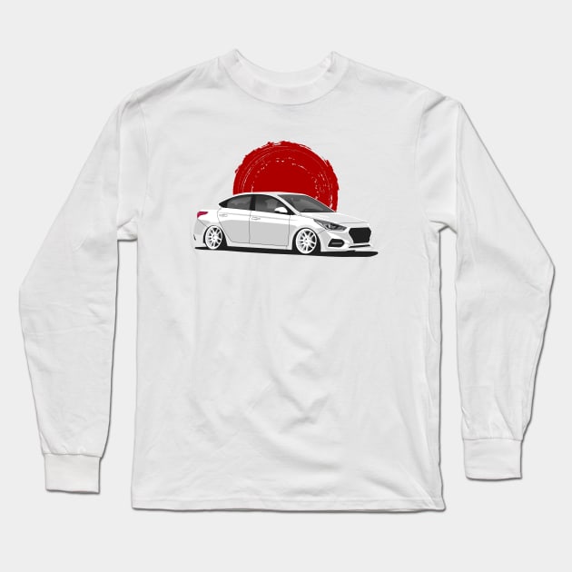 Hyundai Accent Stance Long Sleeve T-Shirt by Rebellion Store